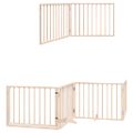 vidaXL Brána pre psa s dverami sklad. 12 panelov 960 cm topoľové drevo