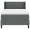 vidaXL Posteľ s pružinovým rámom Tmavo šedá 200 x 90 cm látka
