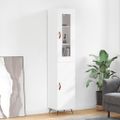 vidaXL Vysoká skrinka biela 34,5x34x180 cm spracované drevo