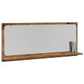 vidaXL Zrkadlová polica Staré drevo 90 x 10,5 x 37 cm Kompozitné drevo