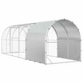 vidaXL Kurník pre kurčatá Strieborná 600 x 200 x 200 cm
