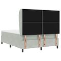vidaXL Posteľ s pružinovým rámom Svetlosivá 200 x 140 cm Zamat