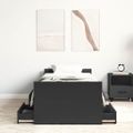 vidaXL Posteľný rám s predným a zadným čelom, čierny 75x190 cm