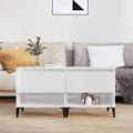 vidaXL Bočné stolíky 2 ks vysoký lesk biele 50x46x50 cm spracov. drevo