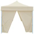 vidaXL Skladací párty stan s 8 bočnými stenami 870x291x315 cm krémový