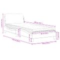vidaXL Posteľ s matracom Dover čierno-biela 90x200 cm umelá koža