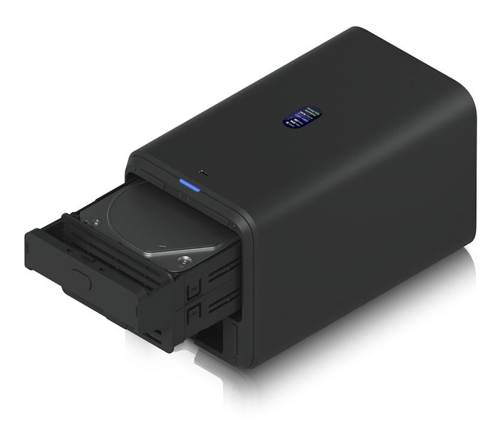 Ubiquiti UniFi UNAS 2 B - NAS server, 2x 3,5" slot HDD/SSD, RAID, 2.5GbE, 5Gbps USB-C, PoE++, černý