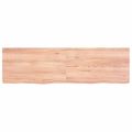 vidaXL Stolová doska bledohnedá 140x40x(2-4) cm ošetrený masívny dub