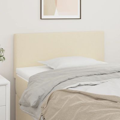 vidaXL Čelo postele krémové 100x5x78/88 cm umelá koža