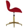 335046 vidaXL Swivel Dining Chair Wine Red Velvet