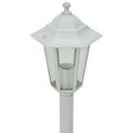 vidaXL Záhradné stĺpové lampy 6 ks E27 110 cm hliníkové biele