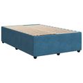 vidaXL LED boxspring posteľ s matracom Modrá 120 x 200 cm Zamat