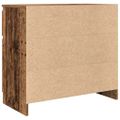 vidaXL Komoda so zásuvkou, staré drevo 71x35x65 cm, kompozitné drevo