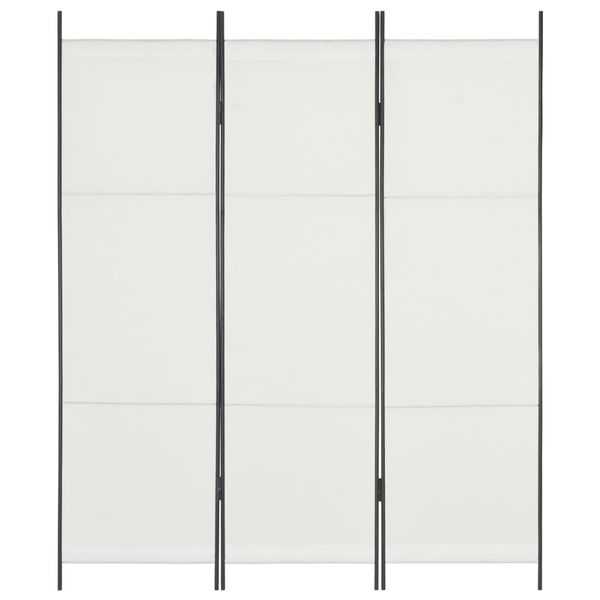 vidaXL 3-panelový paraván biely 150x180 cm