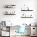 vidaXL Plávajúce nástenné police 4 ks, lesklé sivé 80x23,5x3,8 cm, MDF