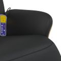 vidaXL Masážne sklápacie kreslo s podnožkou čierne umelá koža