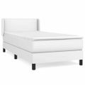 vidaXL Boxspring posteľ s matracom biela 90x190 cm umelá koža