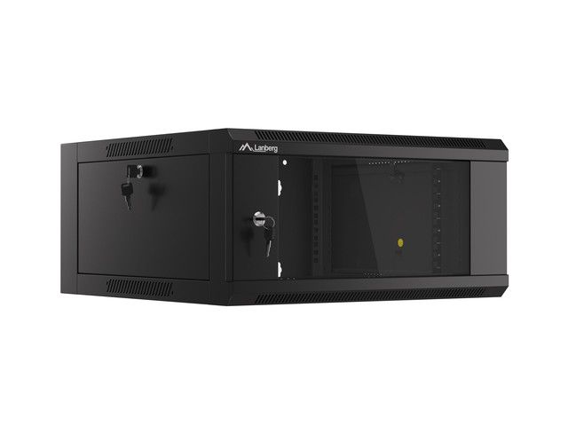 LANBERG RACKOVÁ SKRIŇA 19'' NÁSTENNÁ 4U 600 RÝCHLA MONTÁŽ (PLOCHÉ BALENIE) ČIERNA