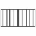 vidaXL Psia brána 2 Panels Čierna 100 x 100 cm Pozinkovaná oceľ