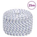vidaXL Lodné lano biele 8 mm 25 m polypropylén