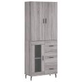 vidaXL Vysoká skrinka sivý dub sonoma 69,5x34x180 cm spracované drevo