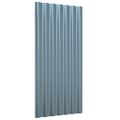 vidaXL Strešné panely 12 ks pozinkovaná oceľ sivá 80x36 cm