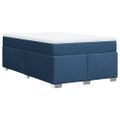 vidaXL Boxspring posteľ s matracom modrá 120x200 cm látka