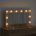 vidaXL Toaletné zrkadlo Remeselný dub 80 x 45 x 18 cm Obdĺžnikový