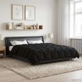 vidaXL Prikrývka na celý rok 260 x 220 cm 4 ročné obdobia Čierna