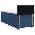 vidaXL Posteľ boxspring s matracom Modrá 90 x 200 cm Látka