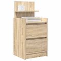 vidaXL Nočné skrinky s 2 zásuvkami 2 ks dub sonoma 38x34x80 cm