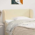 vidaXL Čelo postele so záhybmi krémový 93x23x78/88 cm umelá koža