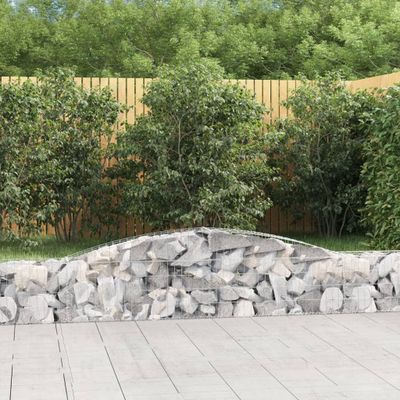 vidaXL Oblúkový gabionový kôš 400x30x40/60 cm pozinkované železo