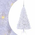 vidaXL Umelý vianočný stromček Biela 120 cm PVC a oceľ
