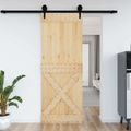 vidaXL Dvere NARVIK 85 x 210 cm Masívne borovicové drevo (neupravené)