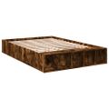 vidaXL Posteľný rám dymový dub 120x190 cm borovicový masív