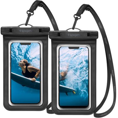 Spigen A601 Univerzálne vodotesné puzdro 2-balenie čierne