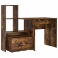 vidaXL Stôl Dymová dub Kompozitné drevo 131,5 x 50 x 106,5 cm