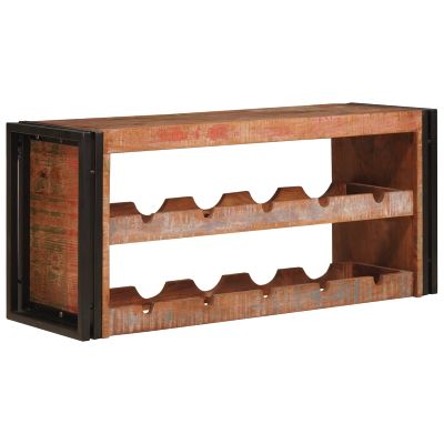 vidaXL Regál na víno Hnedá 100 x 45 x 33 cm Masívne recyklované drevo