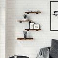 vidaXL Nástenné police 4 ks dymový dub 40x20x1,5 cm kompozitné drevo
