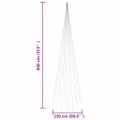 vidaXL Vianočný stromček na stožiar teplé biele svetlo 1134 LED 800 cm