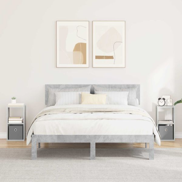 vidaXL Nočný stolík 2 pcs Betónová šedá 25,5 x 22 x 49,5 cm