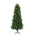 vidaXL Vianočný stromček s 300 LED-i so stojanom Zelená 240 cm PE