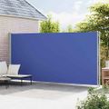 vidaXL Zaťahovacia bočná markíza na terasu 220x600 cm modrá
