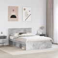 vidaXL Rám postele Betónová 160 x 200 cm Kompozitné drevo