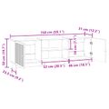 vidaXL TV skrinka 150 x 31 x 50 cm Dub artisan Konštruované drevo