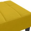 vidaXL Podnožka žltá 77x55x31 cm zamat