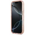 Puzdro Guess Magsafe PC TPU puzdro so vzorom džungle, potlačeným logom, trojuholníkom a kovovým rámom fotoaparátu pre iPhone 17 Pro Max ružový
