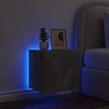 vidaXL TV nástenné skrinky s LED svetlami 2 ks betón.sivé 40,5x35x40cm