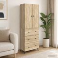 vidaXL Sada skríň 2 ks 66 x 34,5 x 90 cm Kompozitné drevo Dub sonoma